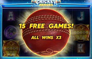 Three or more bonus symbols trigger free spins