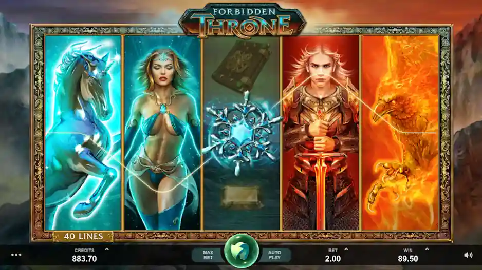 The Forbidden Throne video slot in a fantasy style