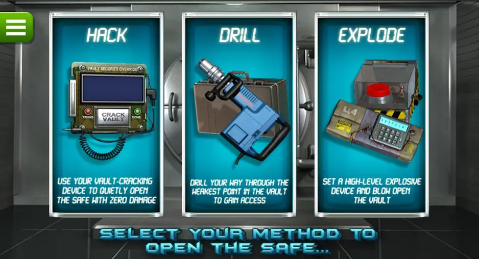 Heist bonus game Heist bonus game