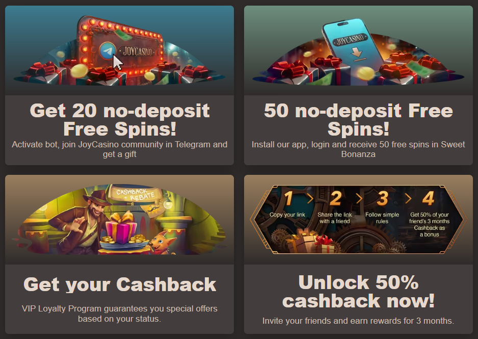 Bonuses and promotions Joy Casino Bonuses and promotions Joy Casino