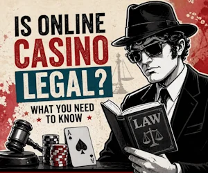 Online casino legality concept illustration